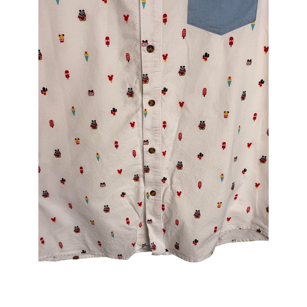 Disneycore Vacation Dadcore Mickey Mouse Ice Cream Button Up Shirt M Resort - Picture 10 of 12